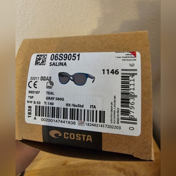Costa Del Mar Teal Womens Salina Sunglasses main image 6